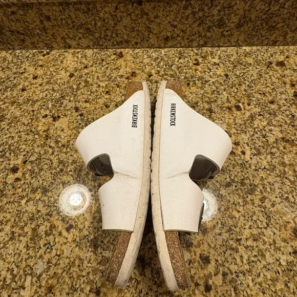 Birkenstock Arizona White Birkoflor Sandals Slides Size 41 US Wmns 10-10.5 Wide - Picture 4 of 11